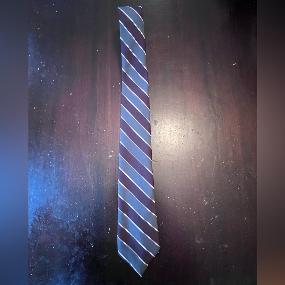 Vintage John Henry Classic Striped Tie in‎ Brown and Blue